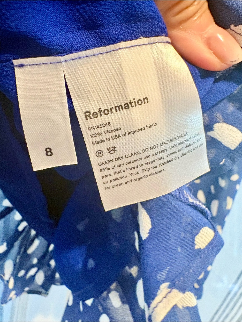 Reformation Ruffles at Hem Patterned Dress - Picture 7 of 7